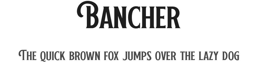 Bancher by KIYA — Display Font