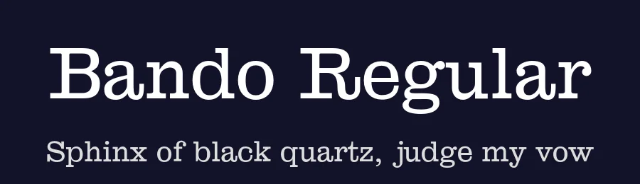 Bando Regular by quentin INCARNATO — Slab Serif Font — thumbnail 2