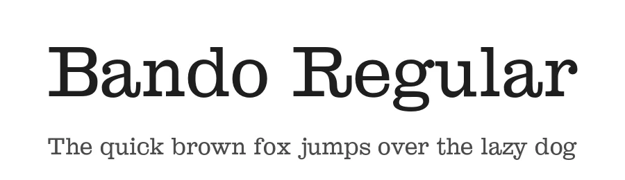 Bando Regular by quentin INCARNATO — Slab Serif Font