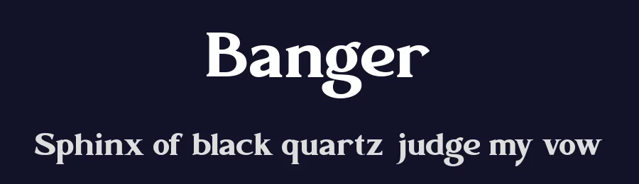 Banger by Akhmad Husein Rifa'i — Serif Font — thumbnail 2