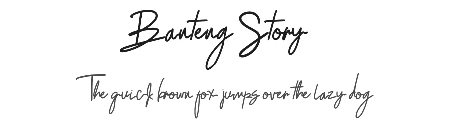 Banteng Story by Idealeksis — Script Handwritten Font