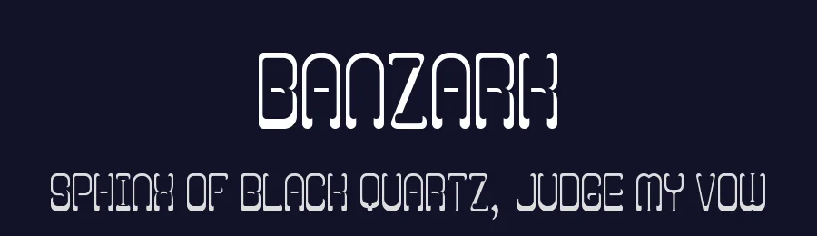 Banzark by Naashir Mubarok — Display Font — thumbnail 2