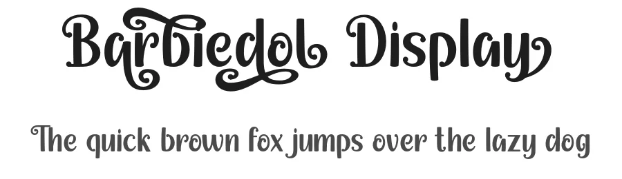 Barbiedol Display by Lettersweet — Script Handwritten Font