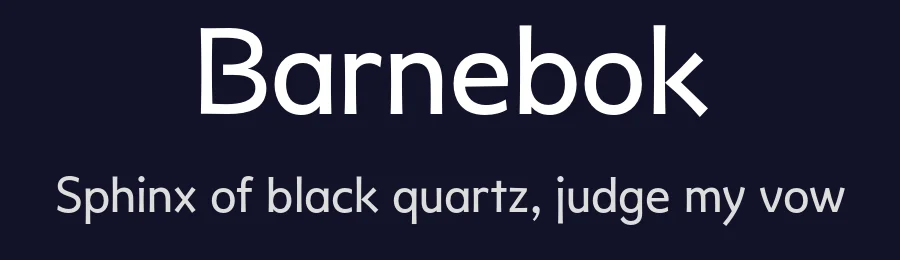 Barnebok by George Triantafyllakos — Sans Serif Font — thumbnail 2