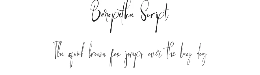 Baropetha Script by Aldedesign 2019 — Script Handwritten Font