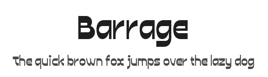 Barrage by Ragamkata — Display Font