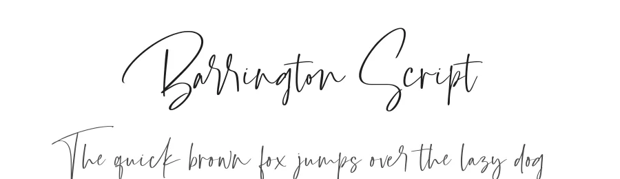 Barrington Script by Letteralle β Script Handwritten Font