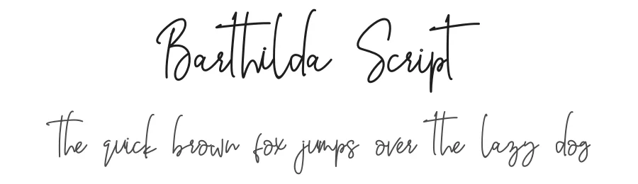 Barthilda Script — Script Handwritten Font