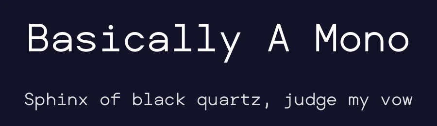 Basically A Mono by Hyung-Suk Kim — Serif Font — thumbnail 2
