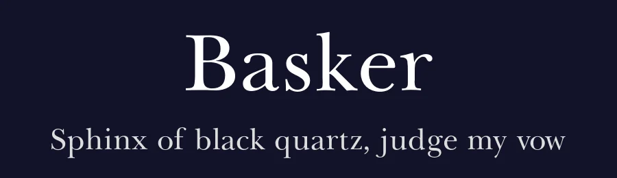 Basker — Serif Font — thumbnail 2