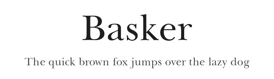 Basker — Serif Font