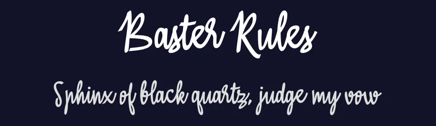 Baster Rules — Script Handwritten Font — thumbnail 2