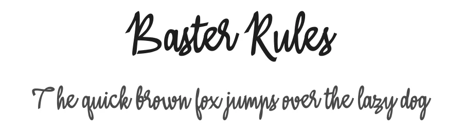 Baster Rules — Script Handwritten Font