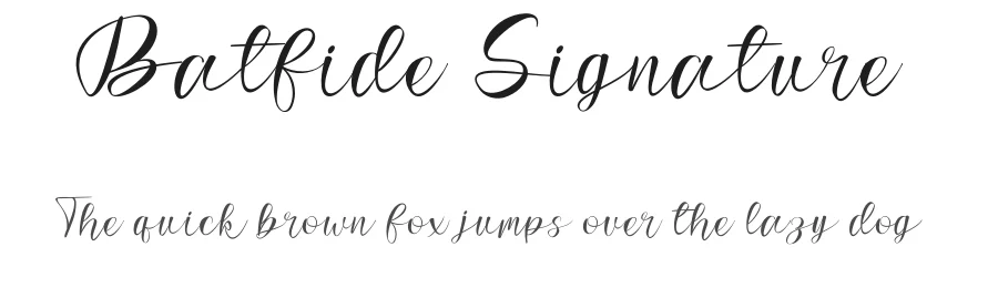 Batfide Signature — Script Handwritten Font