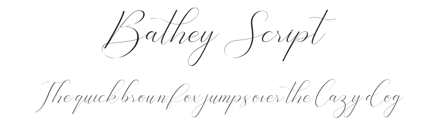 Bathey Script — Script Handwritten Font