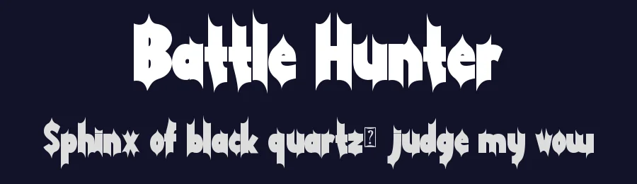 Battle Hunter by Yoga Letter 2025 (Isroni Yoga Prasetya) — Display Font — thumbnail 2