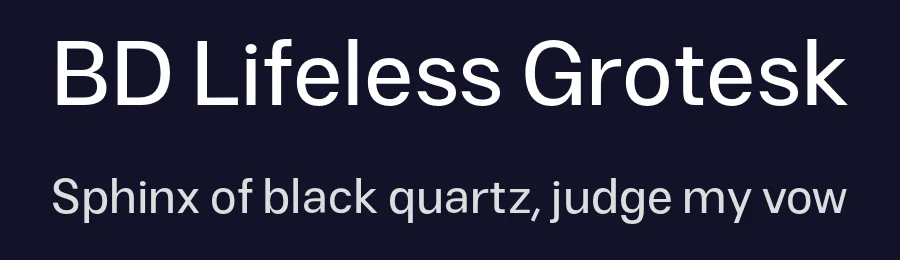 BD Lifeless Grotesk by Duc-Hai (Harry) Dinh — Sans Serif Font — thumbnail 2