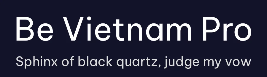 Be Vietnam Pro by Lam Bao, Tony Le, Vietanh Nguyen — Sans Serif Font — thumbnail 2