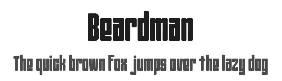 Beardman by Bakhrudin Ja'far — Display Font