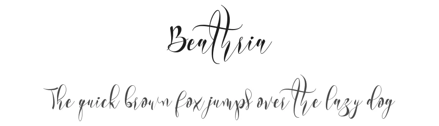 Beathria by Yoga Letter 2020 (Isroni Yoga Prasetya) — Script Handwritten Font