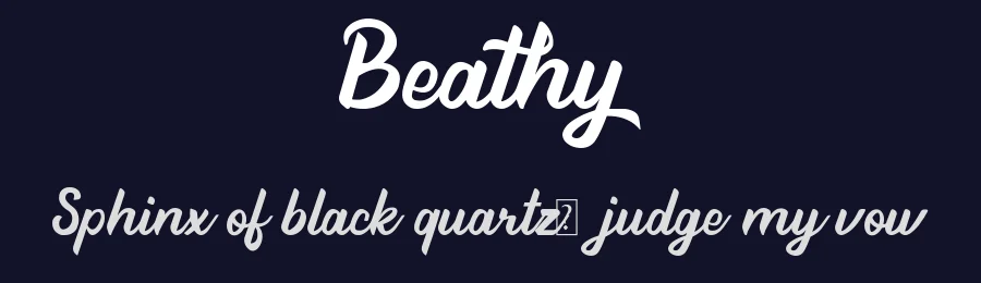 Beathy by SaberStudio 2019 — Script Handwritten Font — thumbnail 2