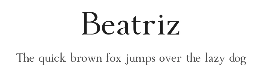 Beatriz — Serif Font
