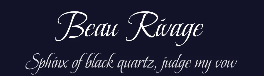 Beau Rivage by Robert E. Leuschke — Script Handwritten Font — thumbnail 2