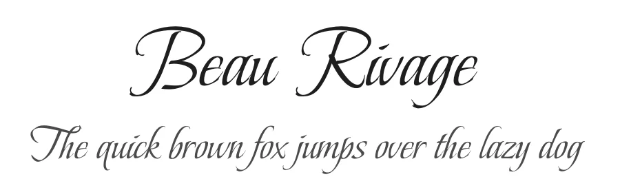 Beau Rivage by Robert E. Leuschke — Script Handwritten Font