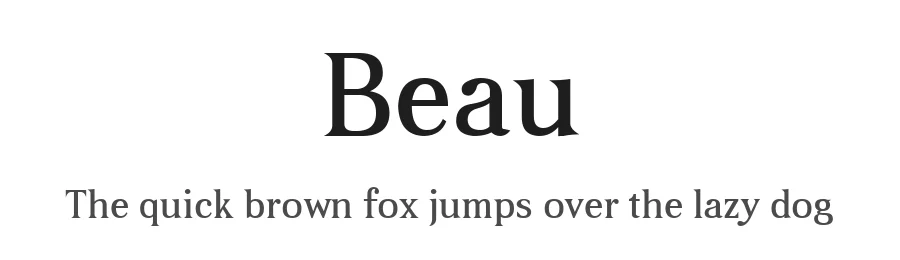 Beau by Tapiwanashe Sebastian Garikayi — Serif Font
