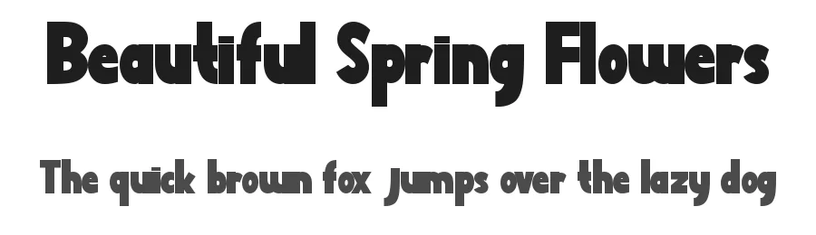 Beautiful Spring Flowers by Yoga Letter 2025 (Isroni Yoga Prasetya) — Display Font