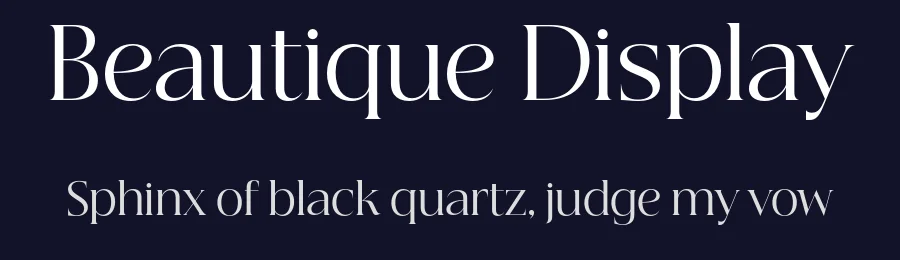 Beautique Display by Nhat-Quang Ngo, Phan Hoang Le, Long Hoang Pham — Serif Font — thumbnail 2