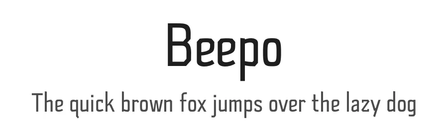 Beepo by Alan Parker — Sans Serif Font