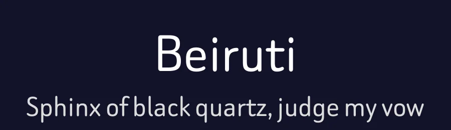 Beiruti by Arlette Boutros — Sans Serif Font — thumbnail 2