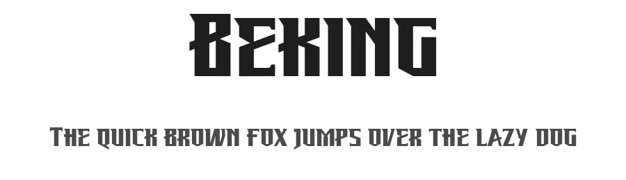 Beking by Jarnawi Saja β Display Font