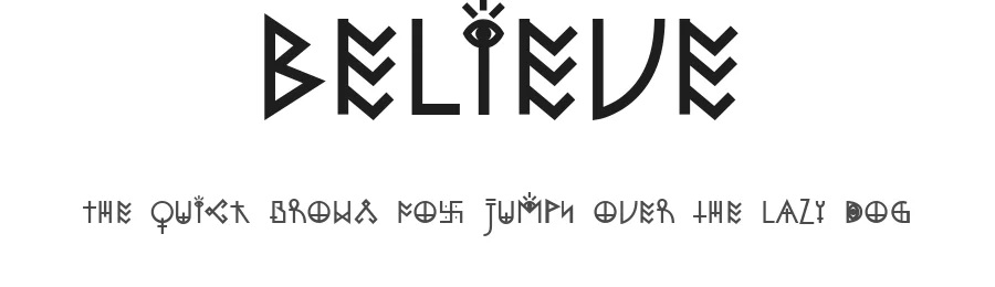 Believe by Konrad Bednarski — Display Font