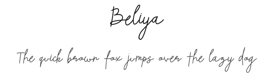 Beliya by aswangga — Script Handwritten Font