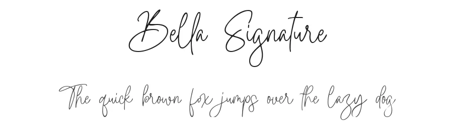 Bella Signature by Salamahtype — Script Handwritten Font