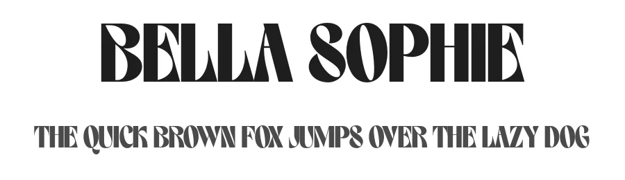 Bella Sophie — Display Font