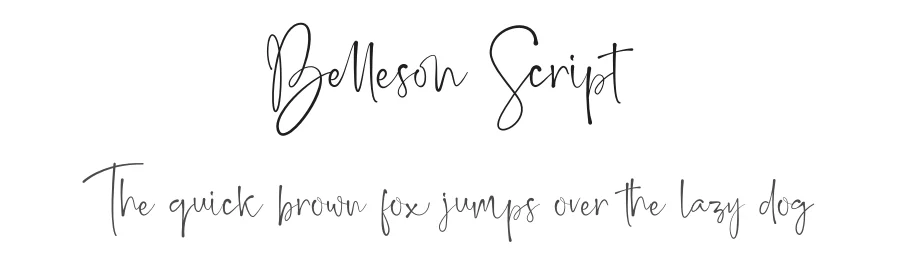 Belleson Script — Script Handwritten Font