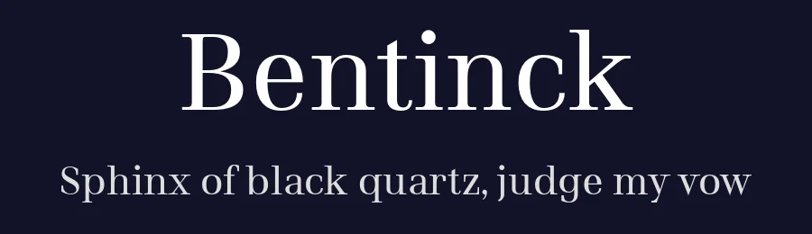 Bentinck by Jörg Drees — Serif Font — thumbnail 2