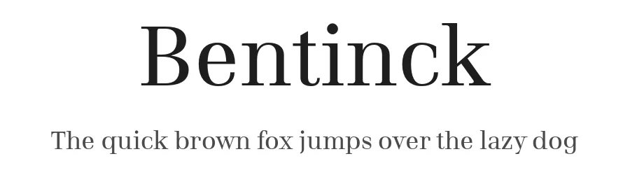 Bentinck by Jörg Drees — Serif Font