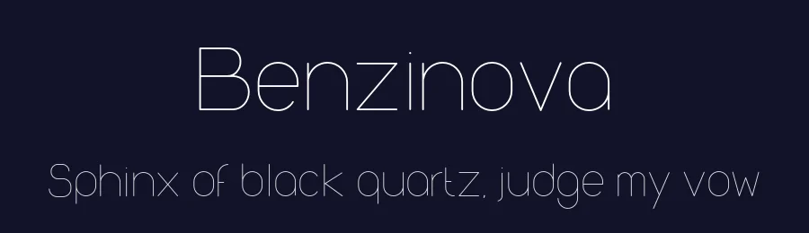 Benzinova by Jörn Lund — Sans Serif Font — thumbnail 2