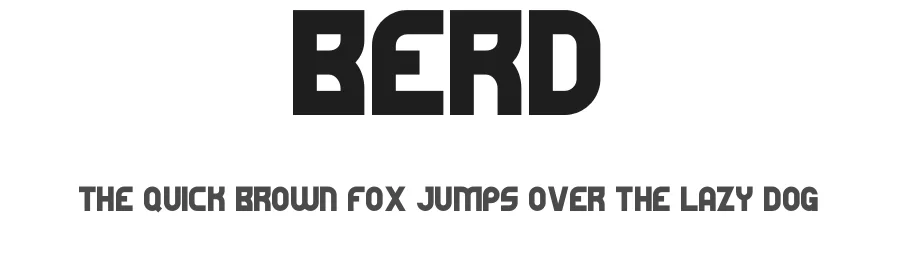 Berd — Sans Serif Font