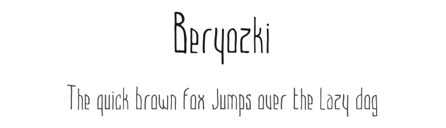 Beryozki by Misha Panfilov — Script Handwritten Font