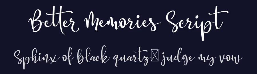 Better Memories Script by Ardian Nuvianto. 2019 — Script Handwritten Font — thumbnail 2