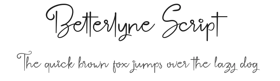 Betterlyne Script — Script Handwritten Font