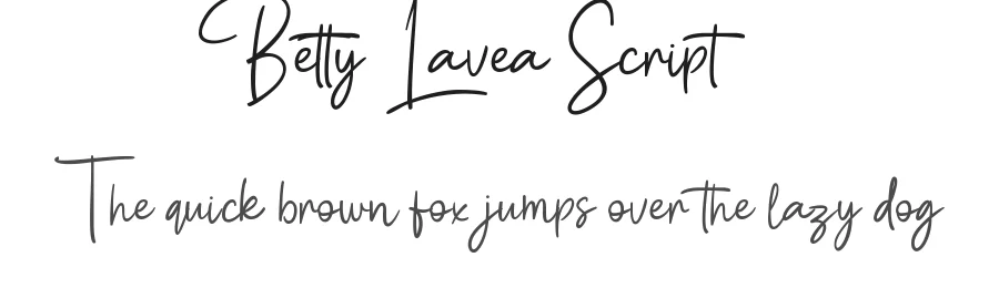 Betty Lavea Script by Salman Mashudi — Script Handwritten Font