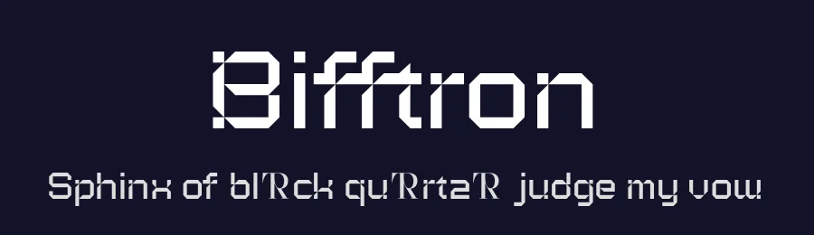 Bifftron by Ridwanfil (Ridwan Fadilah) — Display Font — thumbnail 2