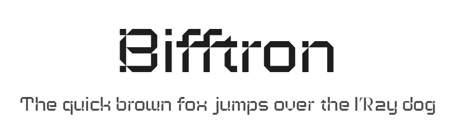 Bifftron by Ridwanfil (Ridwan Fadilah) — Display Font