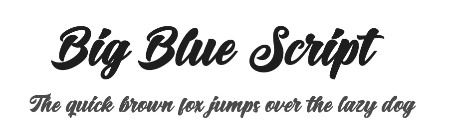Big Blue Script by Ferdiansyah_Ijemrockart — Script Handwritten Font